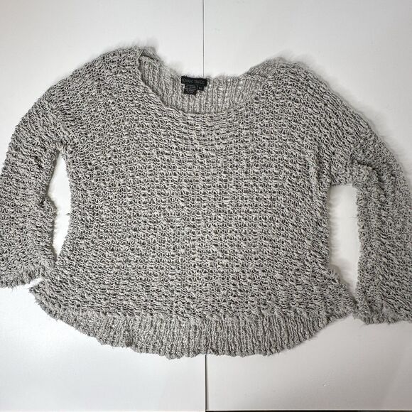 Nomadic Traders Loose Weave Sweater Sz M/L Gray Pullover Layering Slouchy Boho - Picture 5 of 11